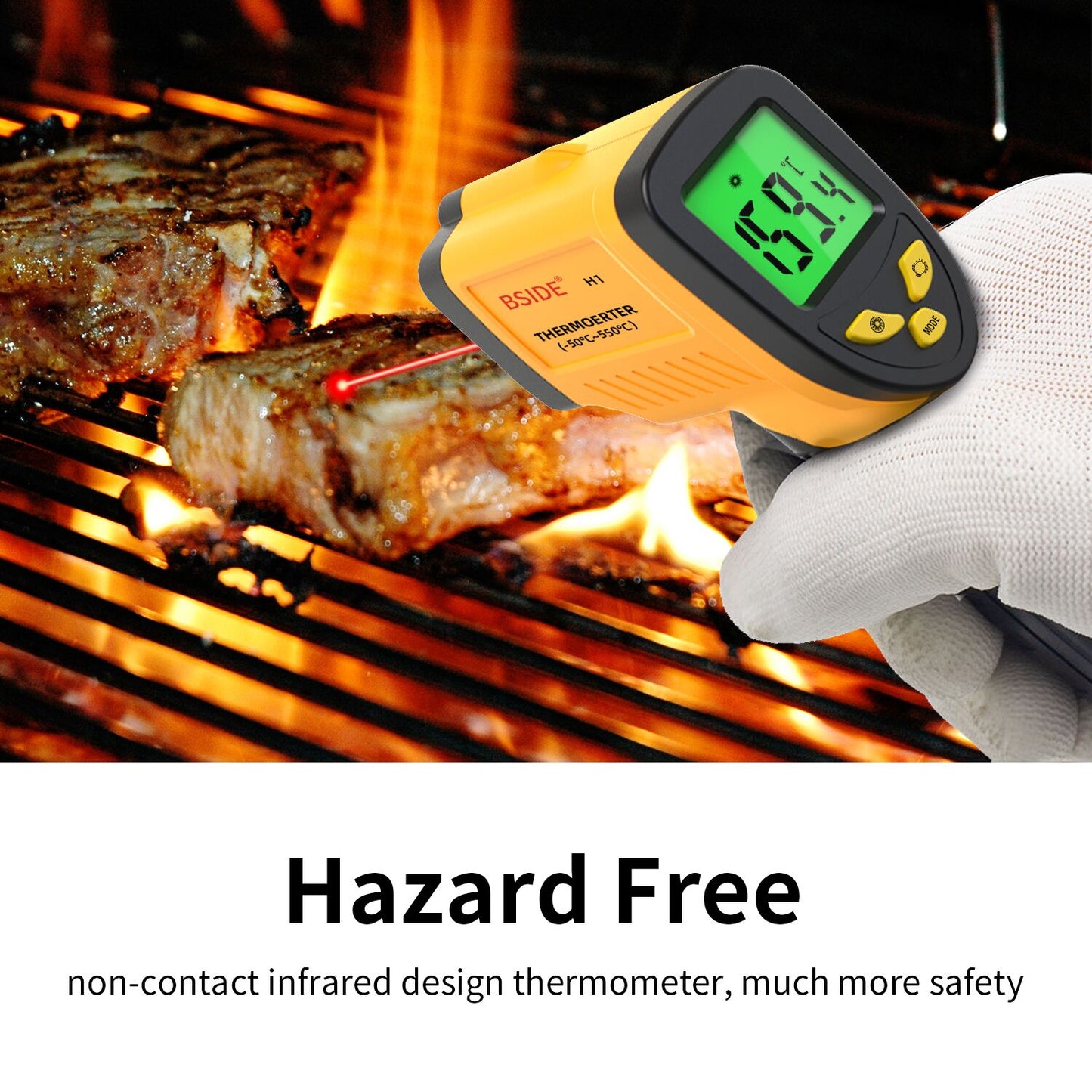 BSIDE H1 Digita handheld instant BBQ Cooking Thermometer