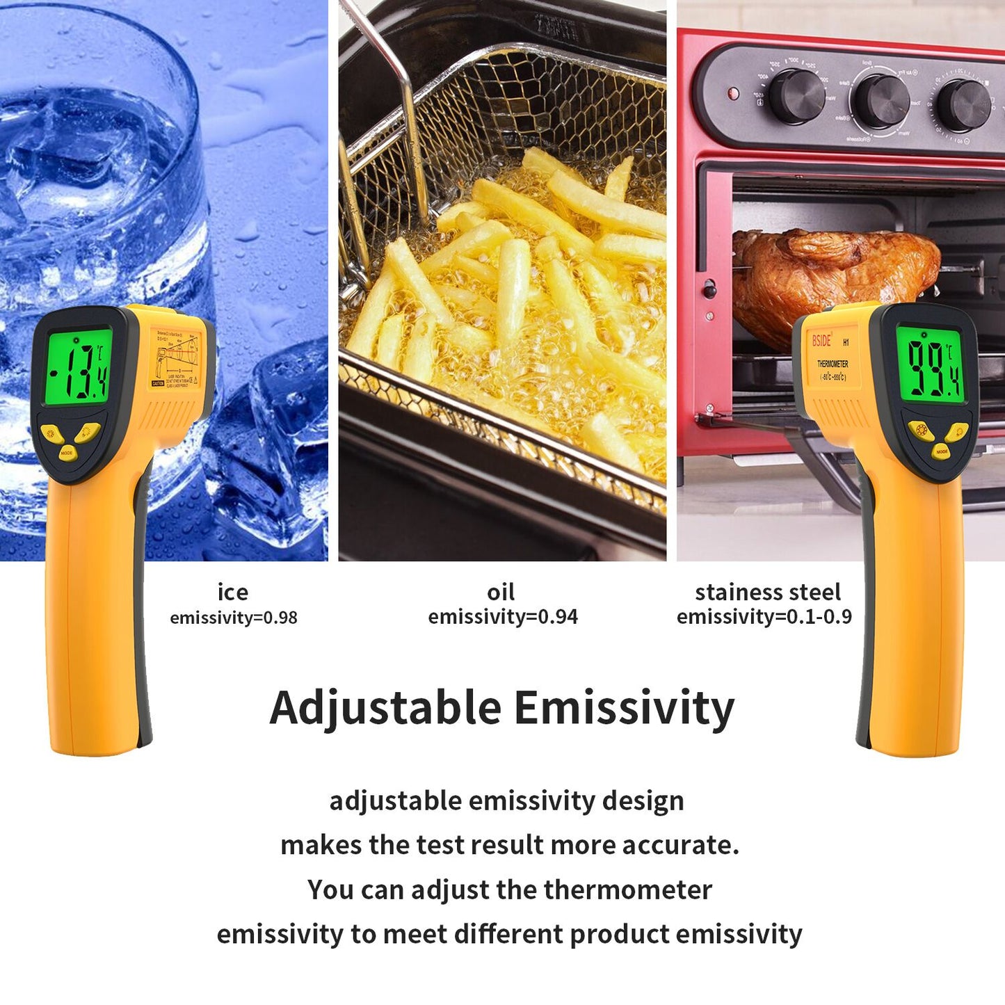 BSIDE H1 Digita handheld instant BBQ Cooking Thermometer