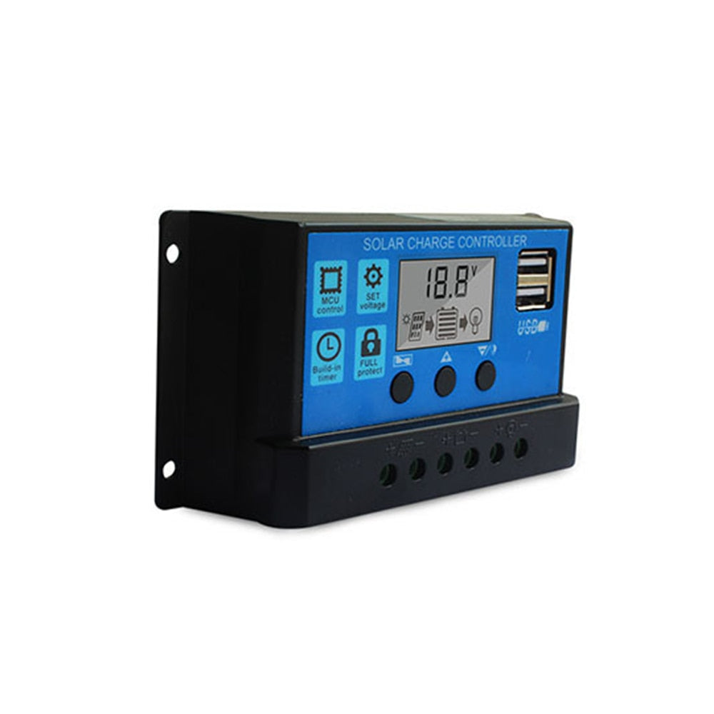 100A  12V/24V LCD Display Solar Panel Regulator with USB Port