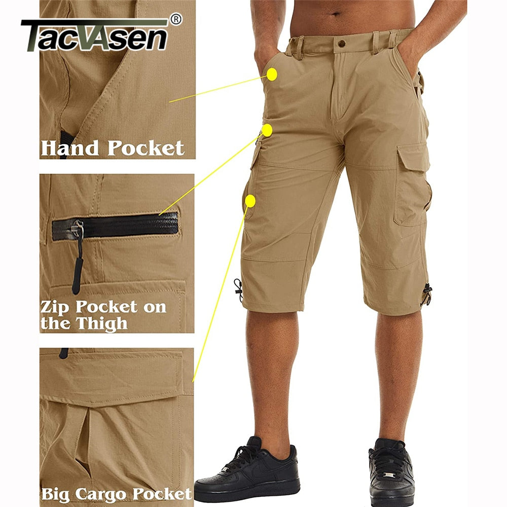 TACVASEN Mens Cargo Work Shorts Quick Dry