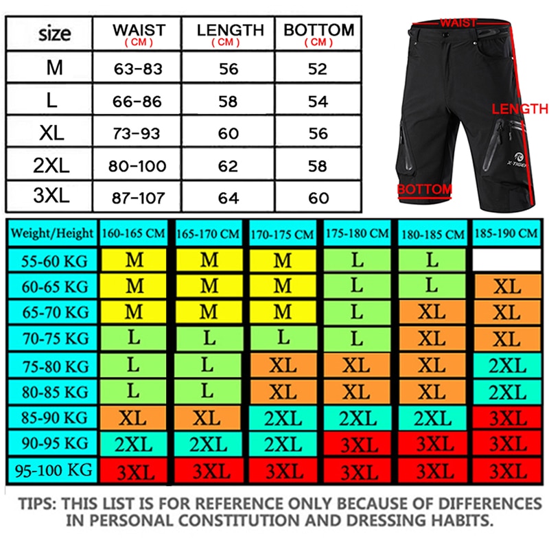 X-Tiger Men Cycling Outdoor MTB Bicycle Shorts