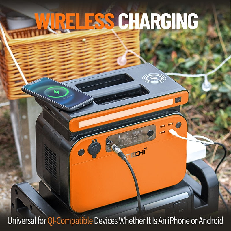 Portable Power Station 500W 518Wh Solar Generator, 3.5 Hours Fully Recharged with PD 60W Quick Charge