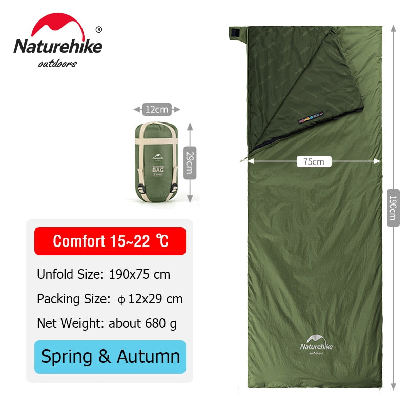 Naturehike  Ultralight Cotton Sleeping Bag for Spring Summer usage and emergencies