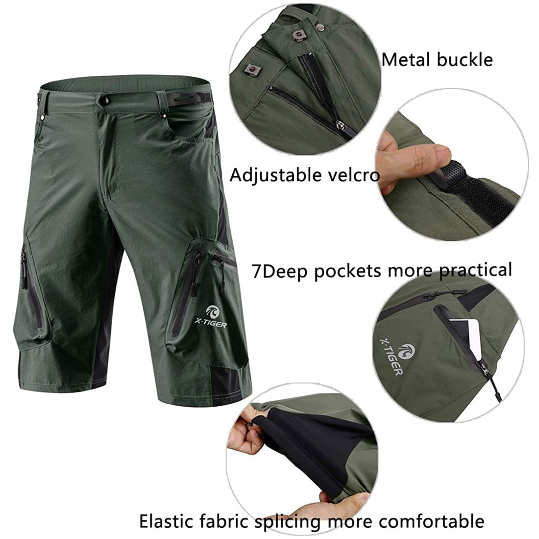 X-Tiger Men Cycling Outdoor MTB Bicycle Shorts