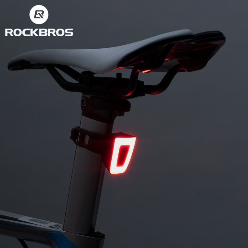 ROCKBROS Bike Rear USB Rechargeable Helmet Waterproof LED Safety Taillight