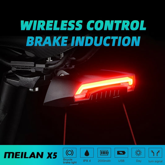 X5 Wireless bike Brake light  Rear Turn Bicycle