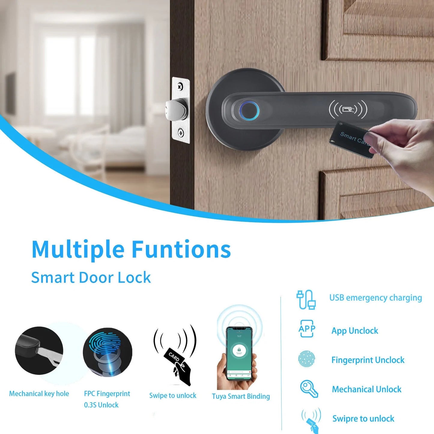 Smart Intelligent Door Knobs lock