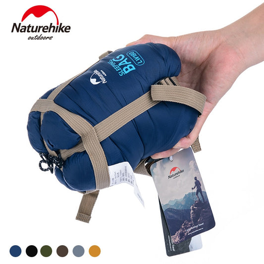 Naturehike Sleeping Bag Ultralight LW180 Cotton Sleeping Bag Summer Outdoor Portable Waterproof Hiking Camping Sleeping Bag