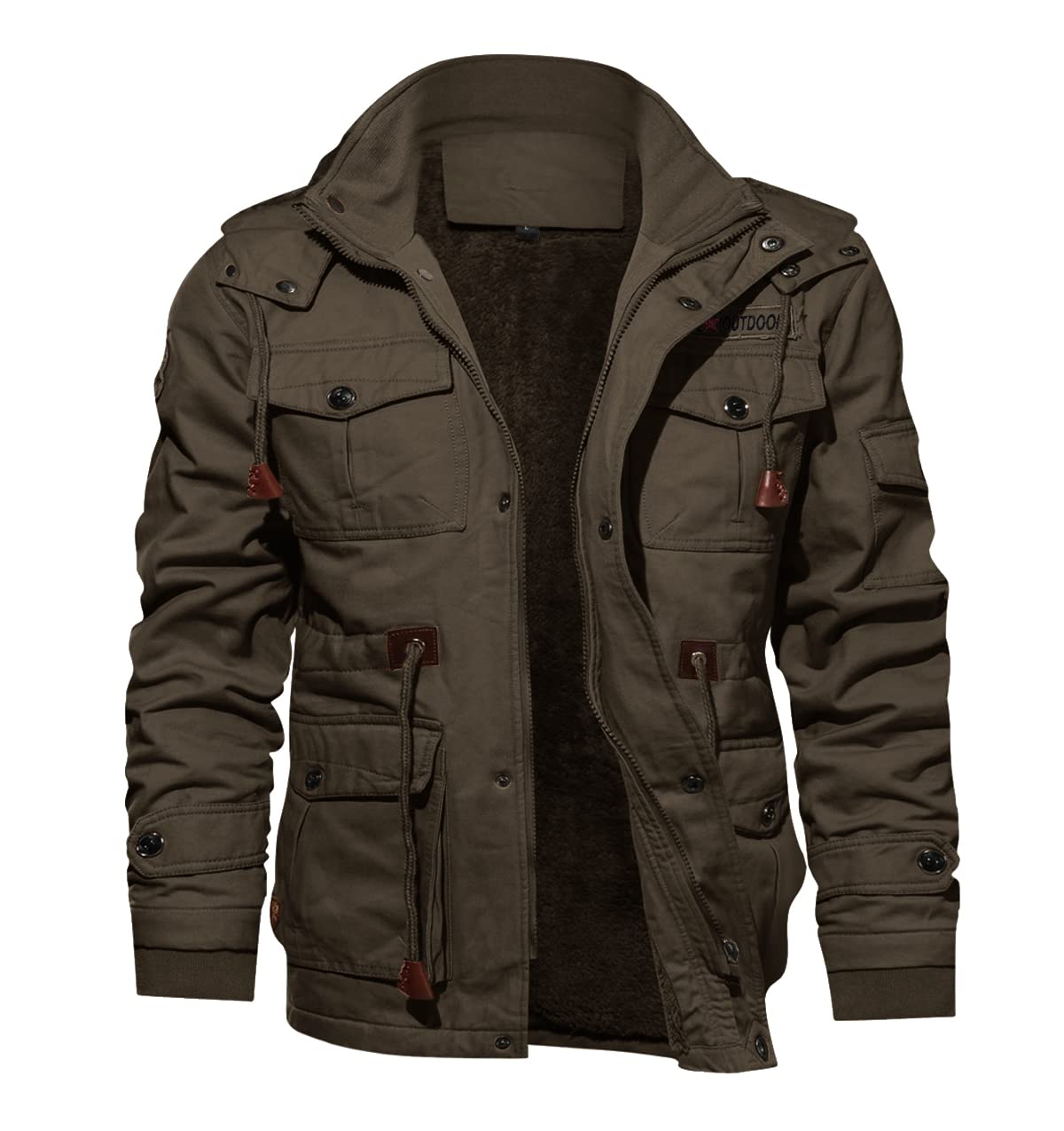 TACVASEN Military Fleece Jacket Mens